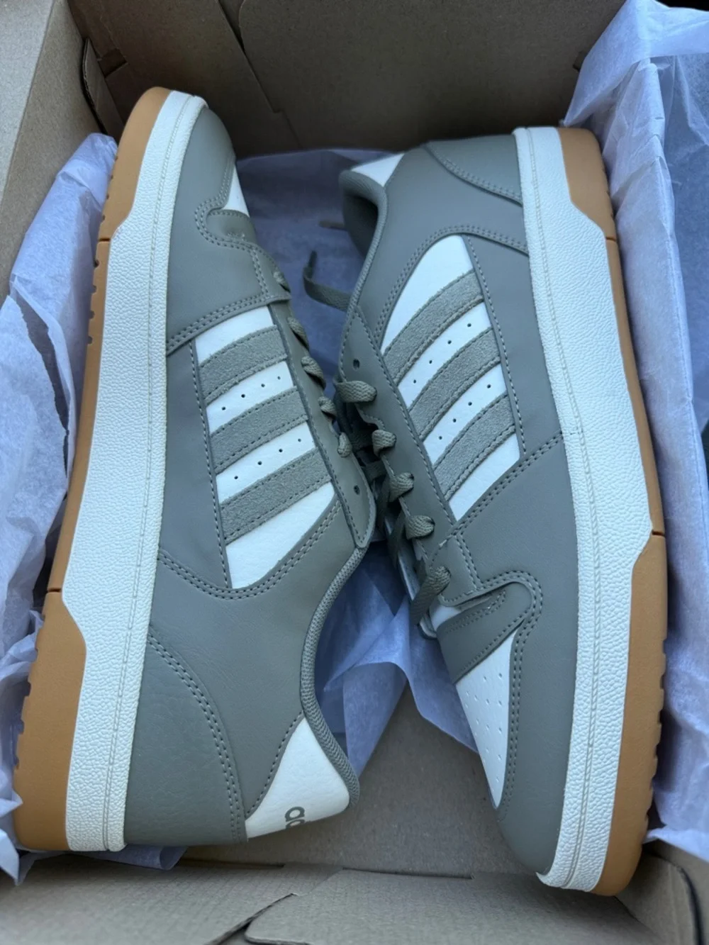 adidas Break Start mens Sneakers - Gray with white Trim